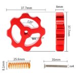 M4 Metal Screw Nuts Heated Bed Spring Knob Leveling Kits For CR10 3D Printer Hotbed