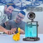 Creality Ender 3 V3 KE 3D Printer 500mm/s High-Speed Printing with Auto-Leveling, Self-Test 3D Printers Support 300℃ Printing Linear Rail on X-axis Double Fans Cooling 8.66*8.66*9.44 inch - Image 3