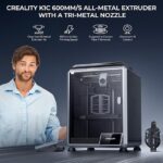 Creality K1C 3D Printer, 2024 New Version 3D Printers with 600mm/s Fast Printing Speed and Clog-Free Direct Extruder, Support 300℃ Printing and Carbon Fiber Filaments, Auto Leveling and AI Camera - Image 4