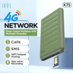 IKOS K7S 4G Single SIM Adapter, Universal Single SIM Converter, Supports 4G LTE Networks, Easy Plug-In Design,  Compatible w/ iOS & Android Devices for Seamless Mobile Connectivity, Green | K7S simplus+ app
